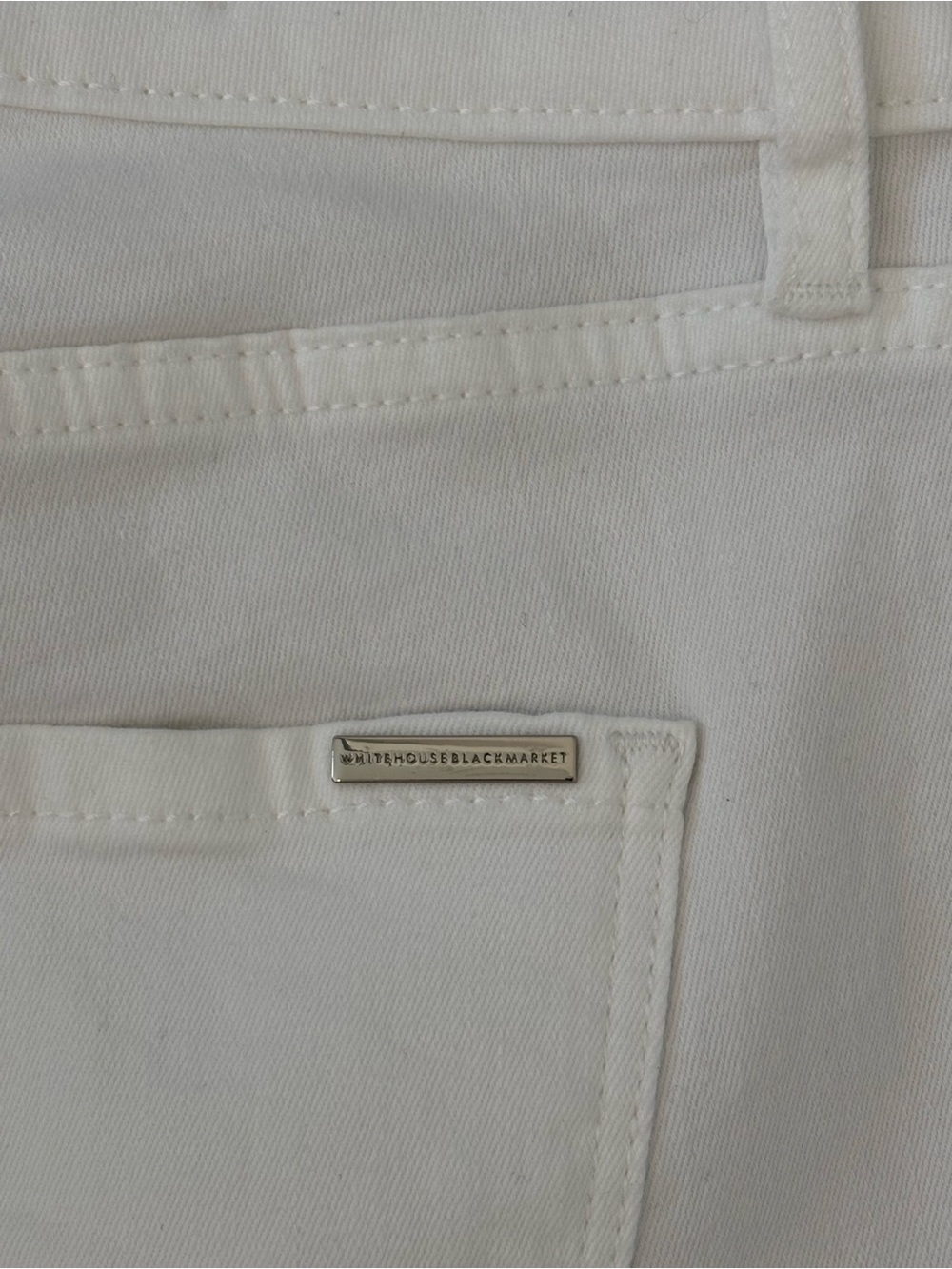 White House Black Market WHBM Mid-Rise Girlfriend White Skinny Ankle Jeans - Picture 6 of 8